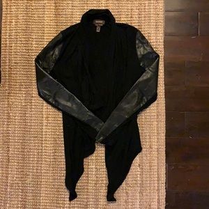 Stunning Danier Leather waterfall cardigan/blazer